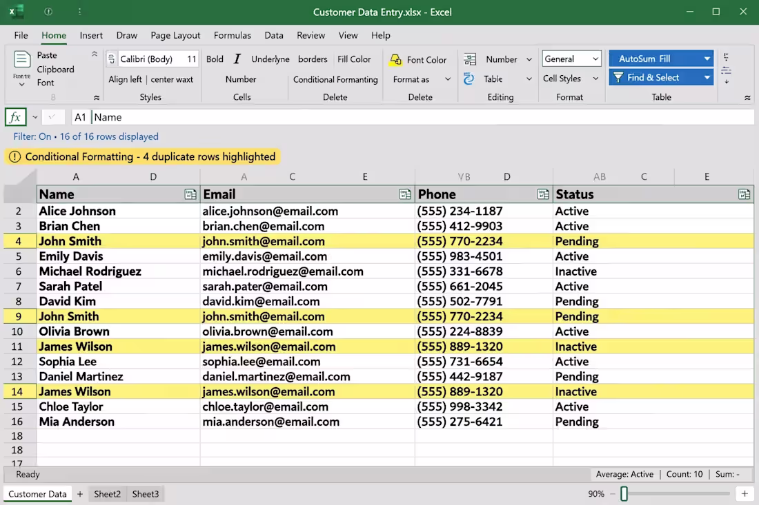 Cover image for TITLE: Data Entry & Excel Organization
