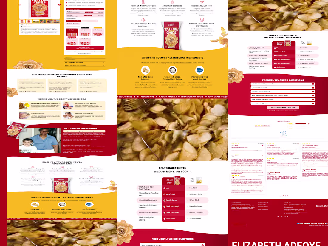 Cover image for Product Page Build For Rosie's