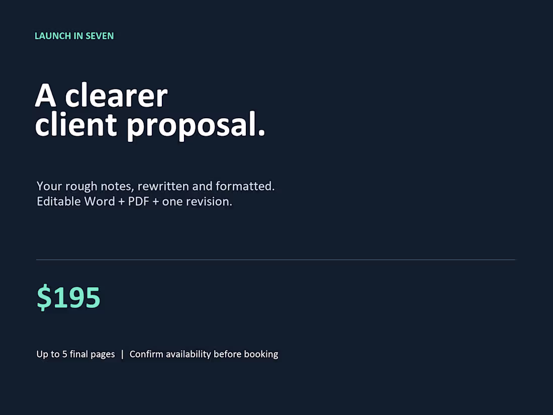 Cover image for Client proposal makeover | Editable Word and PDF
