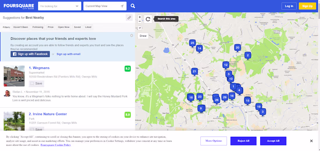 Cover image for Foursquare provides over 120 million