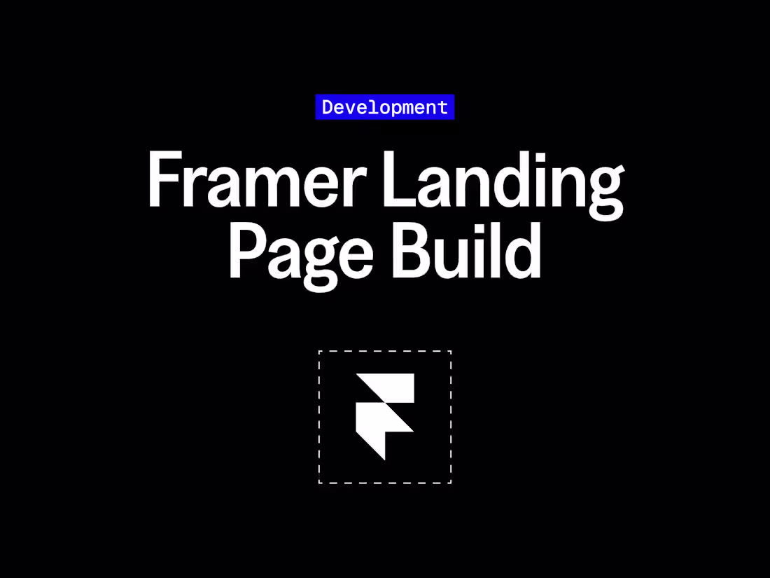 Cover image for Framer Landing Page Build