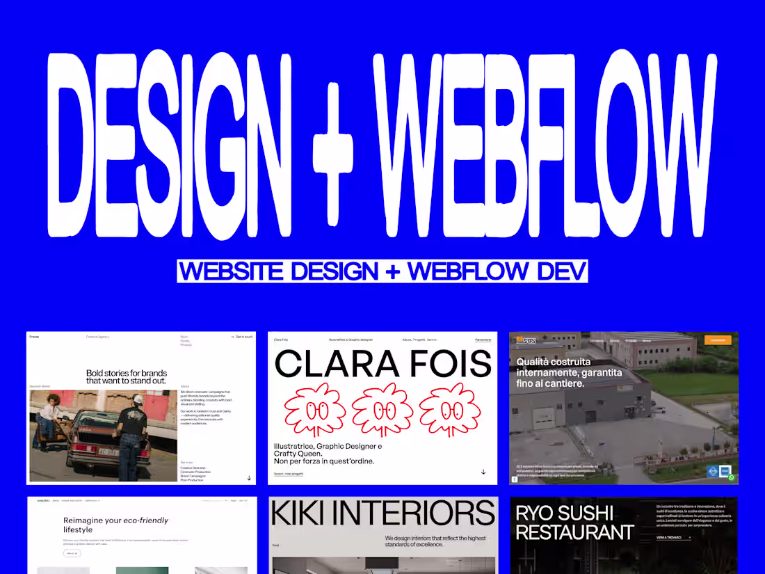 Cover image for Website Design + Webflow development
