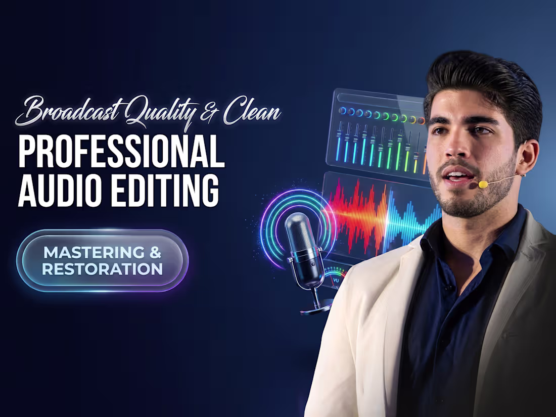 Cover image for Pro audio editing, mixing, mastering, and audio restoration