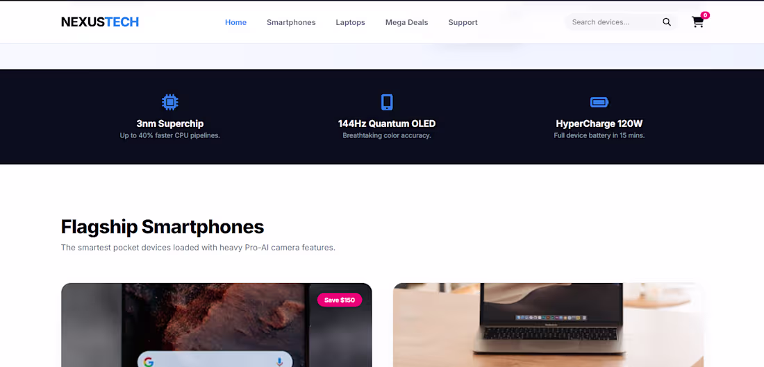 Cover image for A modern and responsive landing