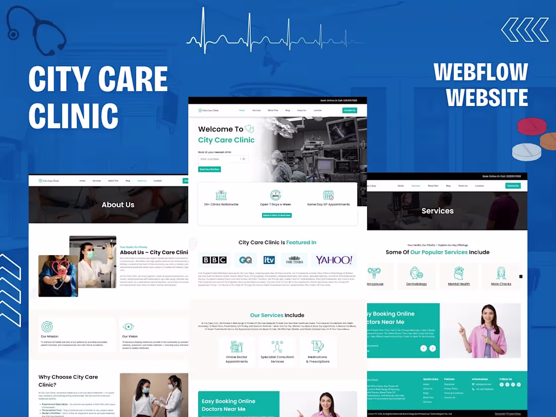 Cover image for City Care Clinic | Webflow Website