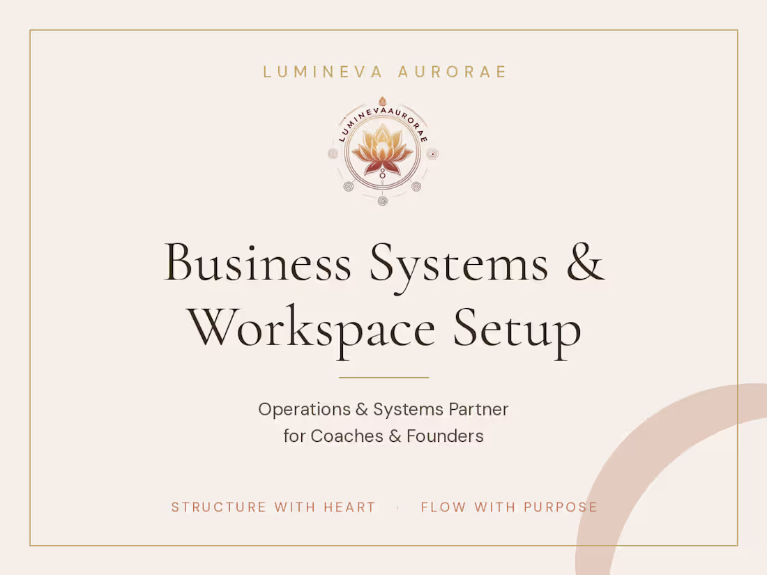 Cover image for Business Systems & Workspace Setup