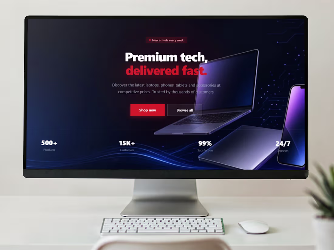 Cover image for Responsive Tech Store
A full-stack e-commerce