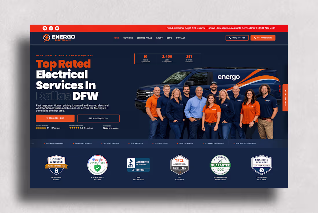 Cover image for 24-Page Multi-Location Lead-Gen Website for