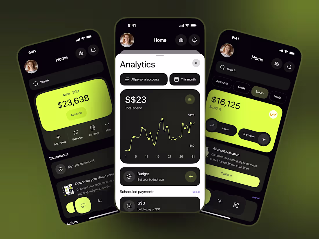 Cover image for Finance Mobile App Design for Figma