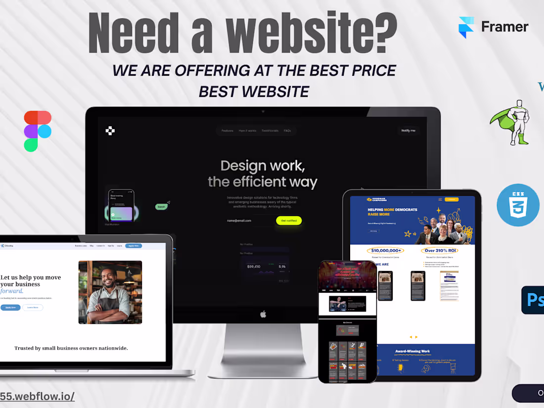 Cover image for Custom Website Design & Development