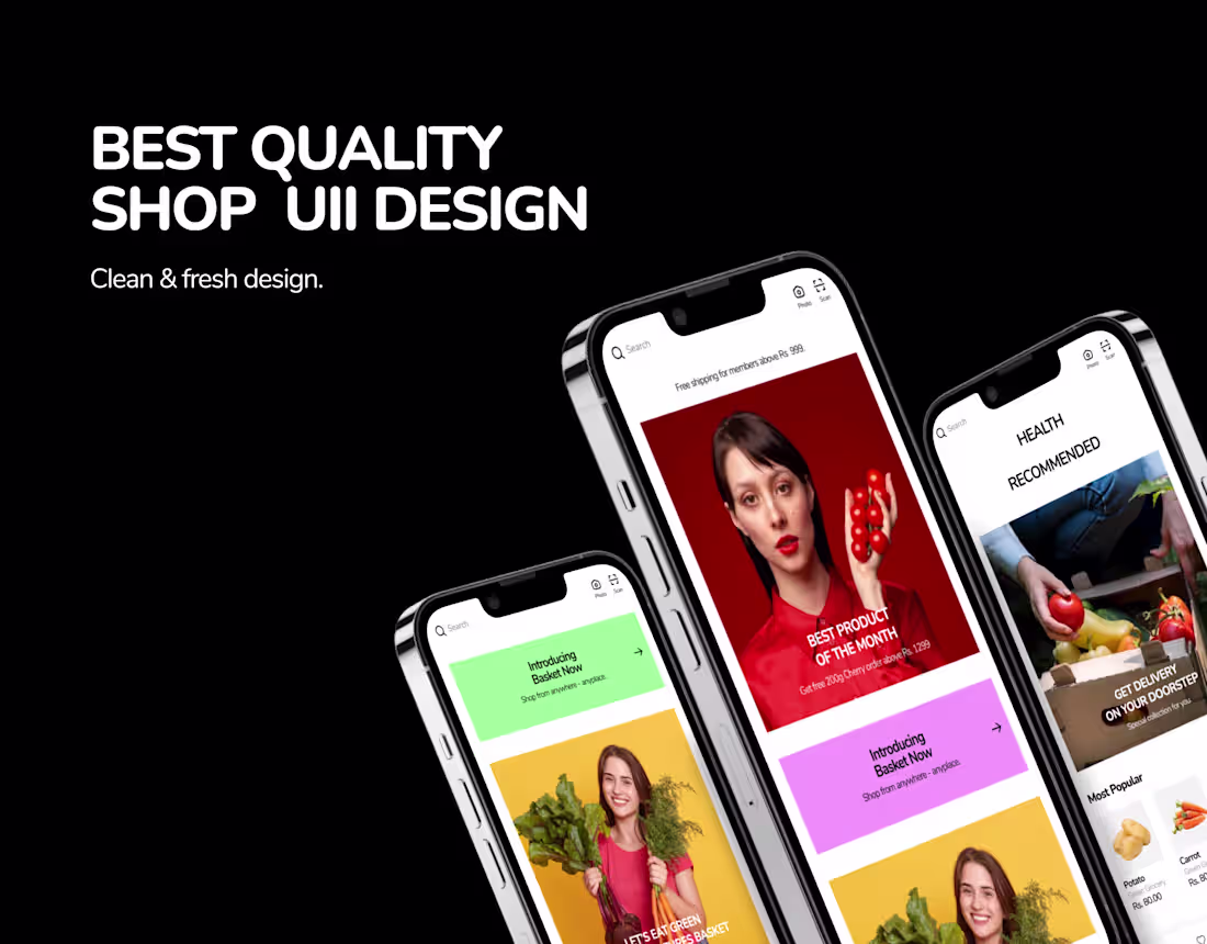 Cover image for Minimal Grocery Shop UI Design