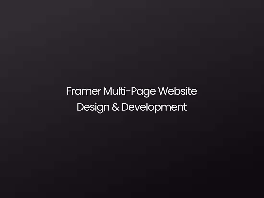 Cover image for Framer Website Design & Development