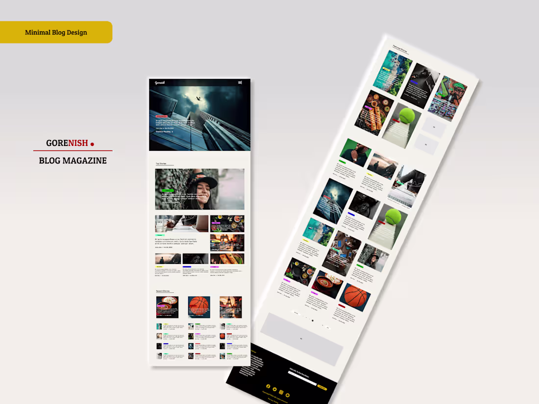 Cover image for Blog Magazine UI design