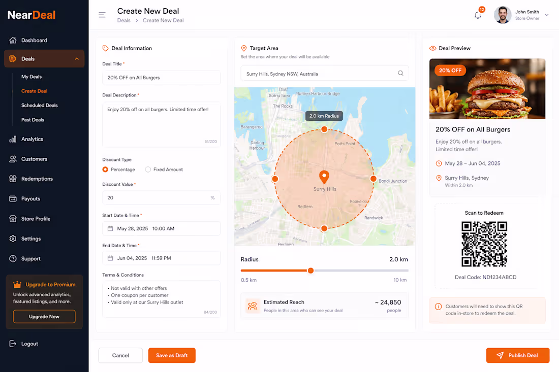 Cover image for NearDeal: Real-Time Geofenced Deals Marketplace