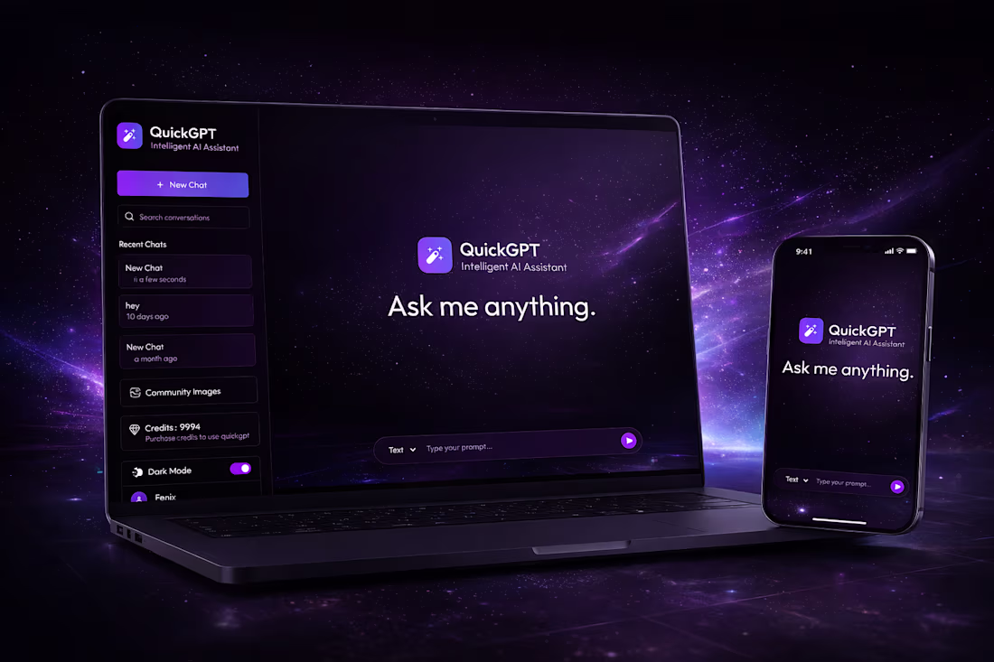 Cover image for QuickGPT - AI Chatbot Platform
