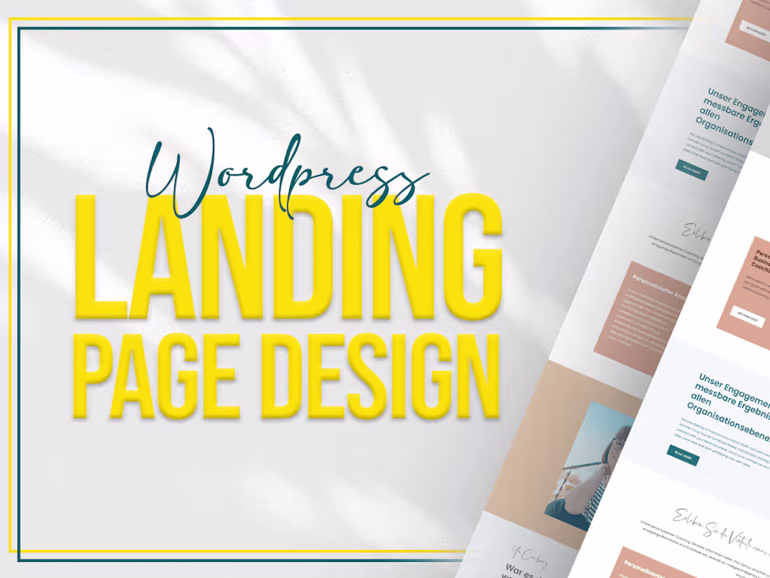 Cover image for WordPress Landing Page Design