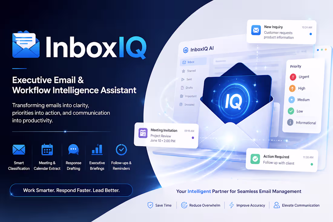 Cover image for AI-Powered Executive Email Assistant.
Meet InboxIQ
You