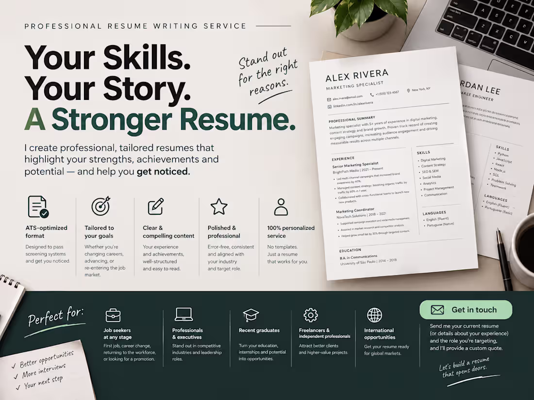 Cover image for Resume, Cover Letter & Linkedin Profile Writting