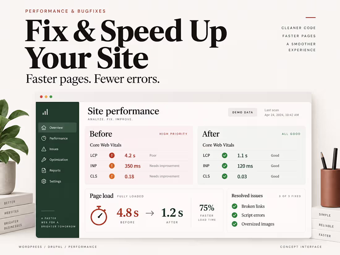 Cover image for Fix & Speed Up Your WordPress or Drupal Site