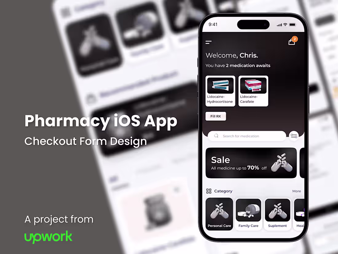 Cover image for Pharmacy App UI Design for iOS