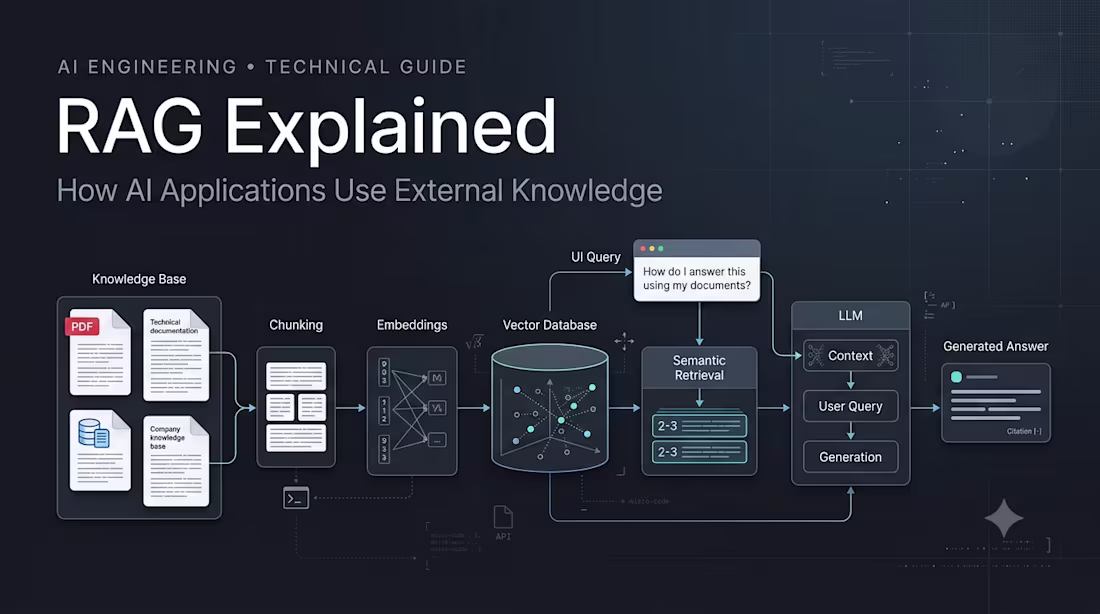 Cover image for RAG Explained: How AI Applications Use External Knowledge
