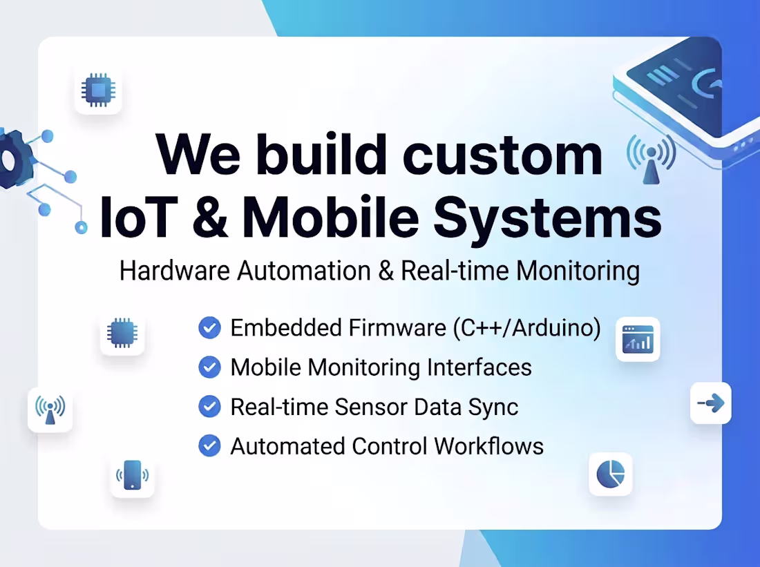 Cover image for IoT Solutions & Real-Time Mobile Dashboard Integration