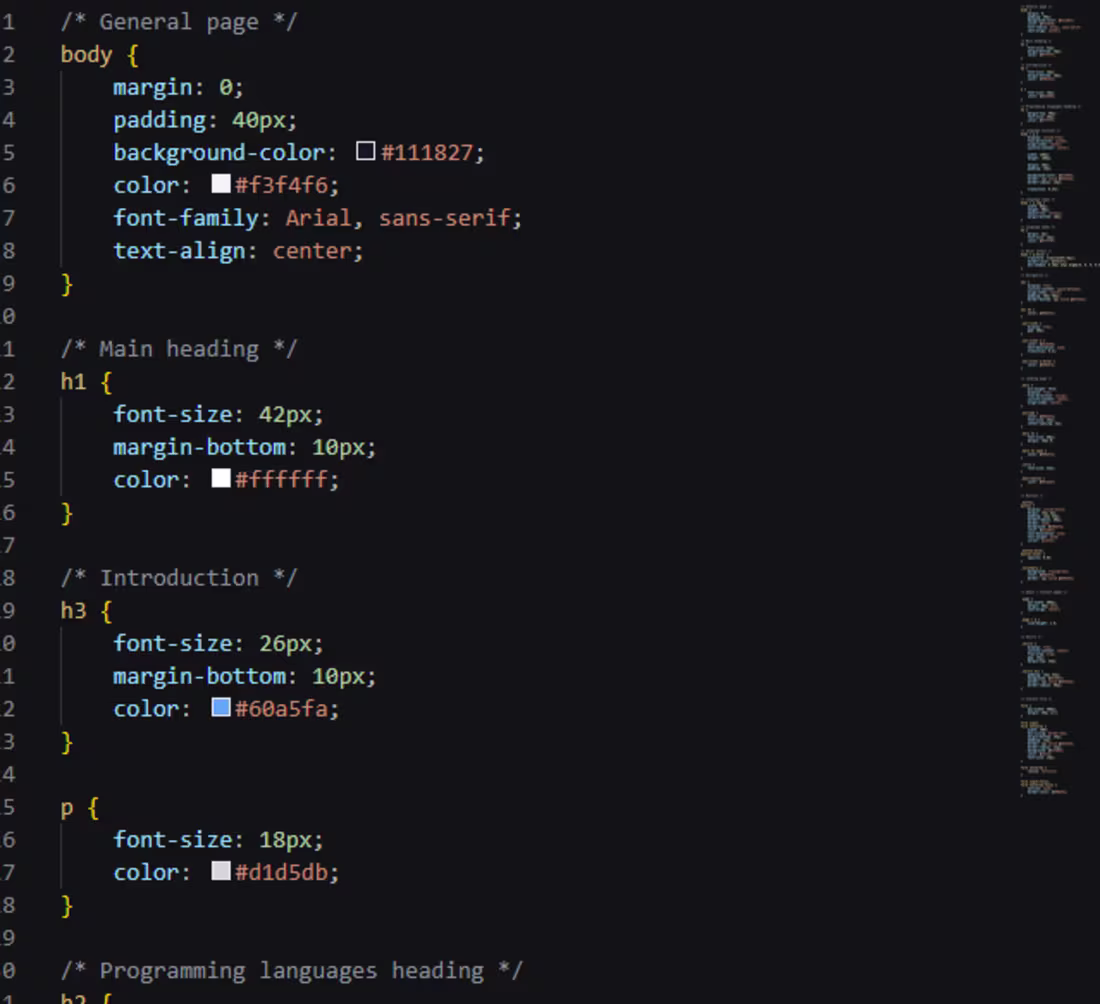 Cover image for The css for my main webpage