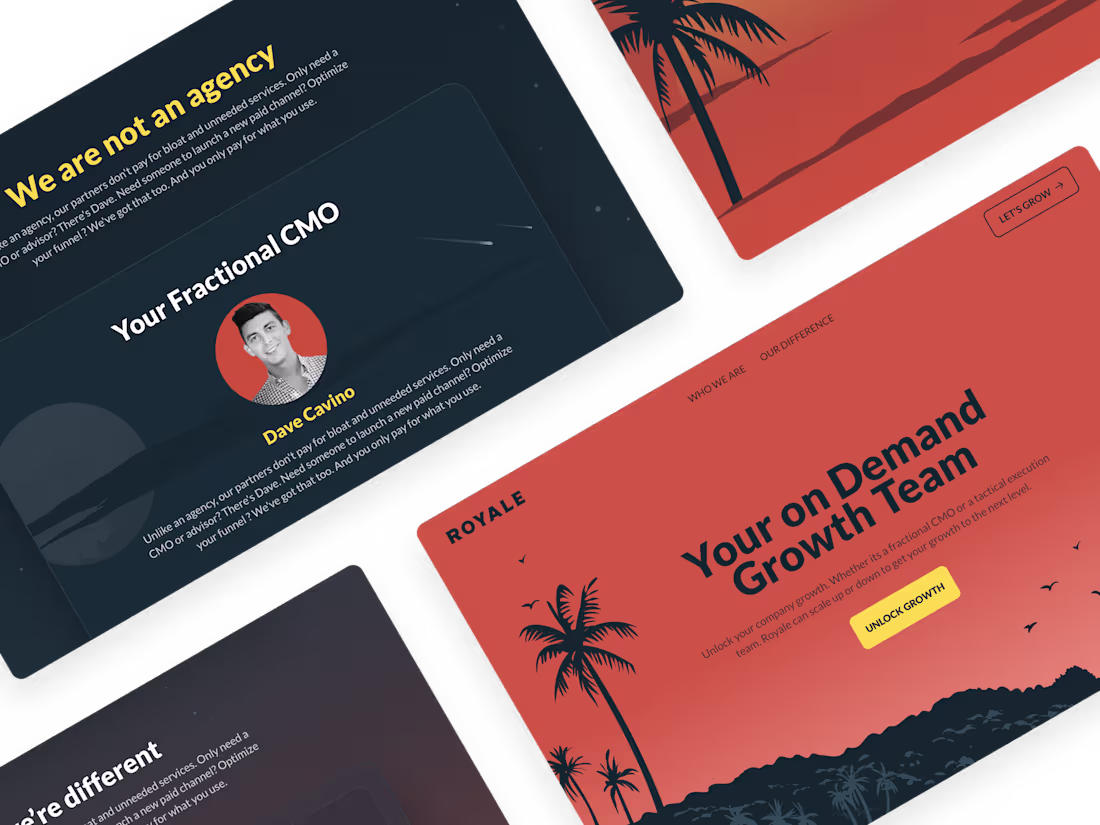 Cover image for Royale Marketing Landing Page