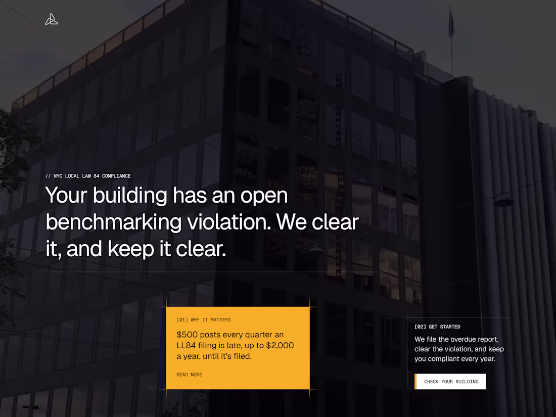 Cover image for Attune — NYC LL84 energy-benchmarking compliance, automated