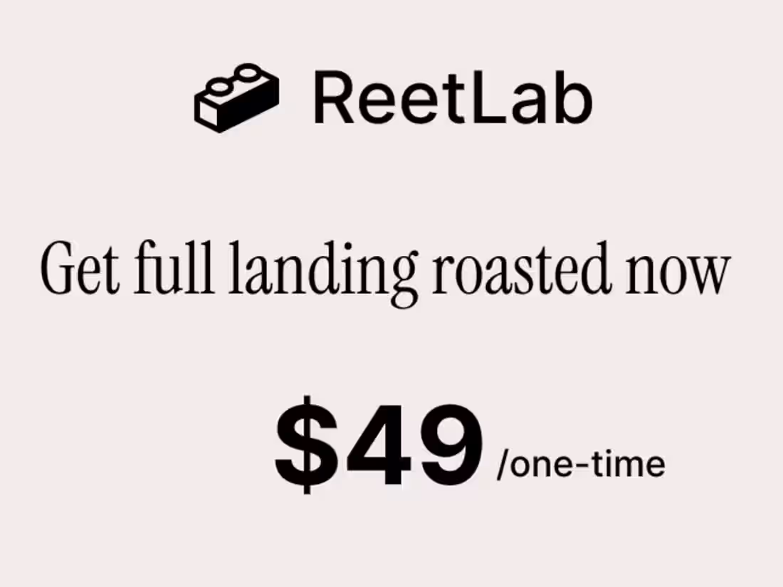 Cover image for Roast the Landing/Homepage