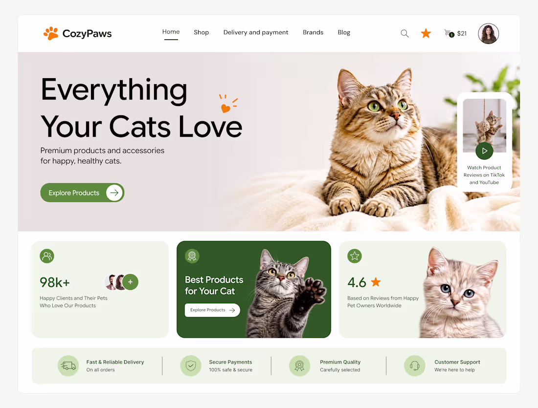 Cover image for CozyPaws - Modern Pet Care