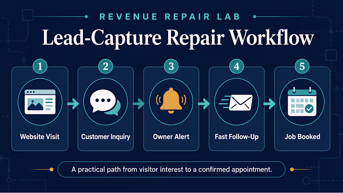 Cover image for Lead-Capture Repair Workflow: a five-stage
