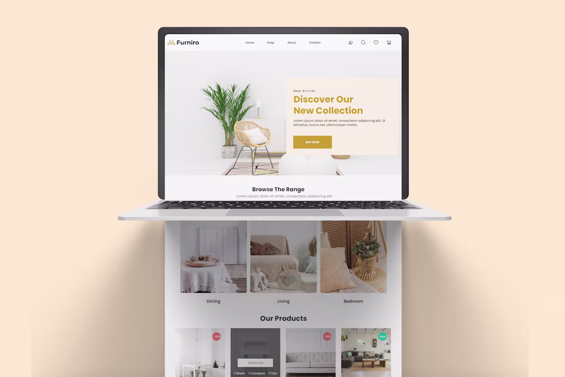 Cover image for Furniture labding page design