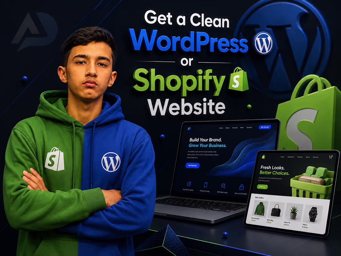 Cover image for Get a Clean WordPress or Shopify Website
