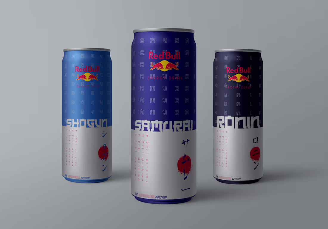 Cover image for Redbull | Typographic Packaging Design
