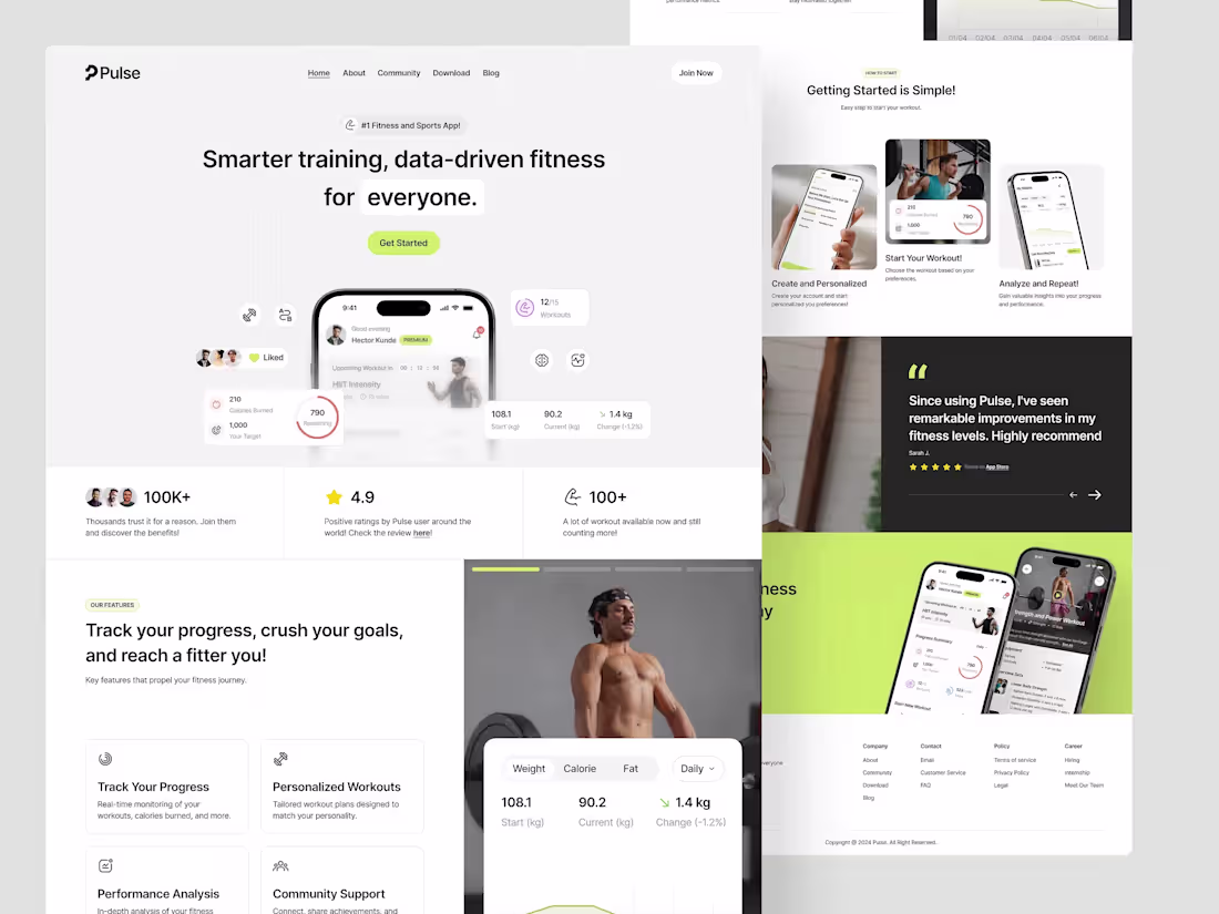 Cover image for Fitness App Landing Page