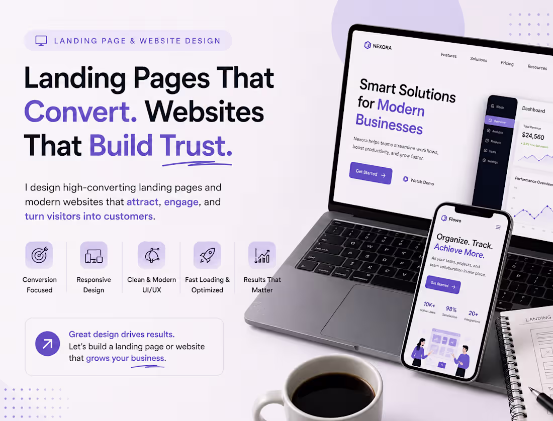 Cover image for Landing Page & Website Design