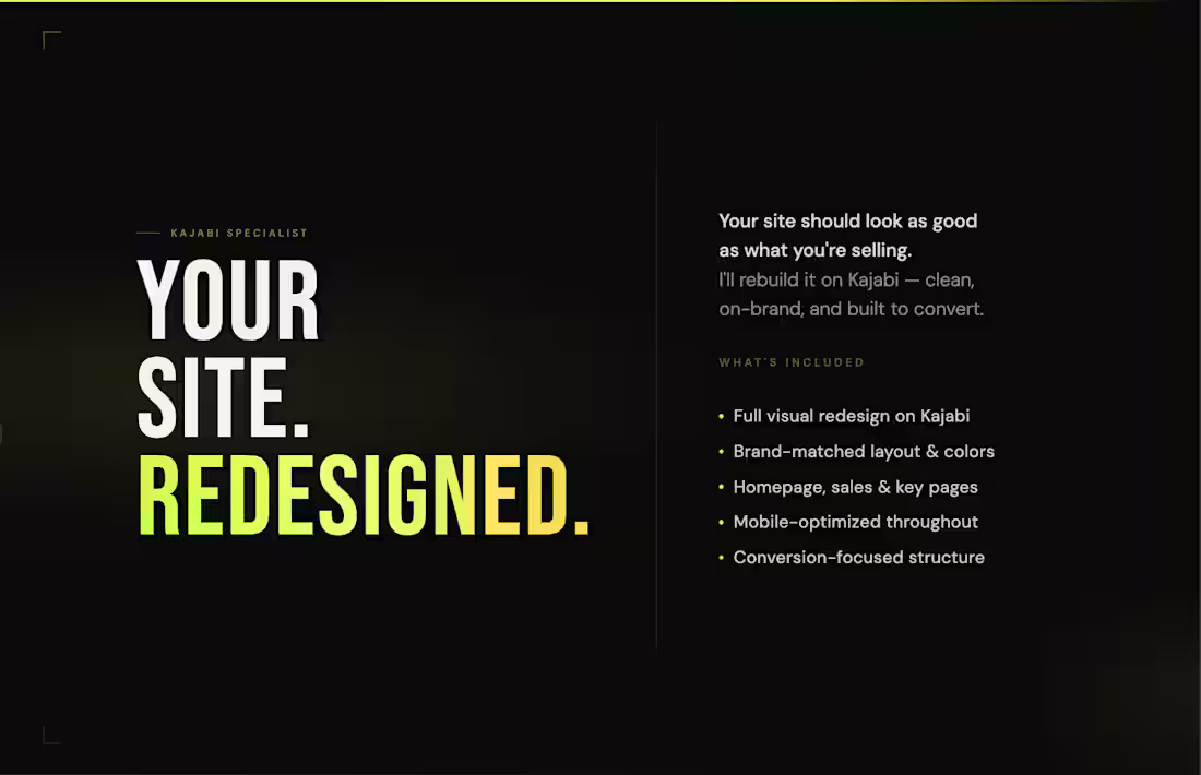 Cover image for Kajabi Website Redesign