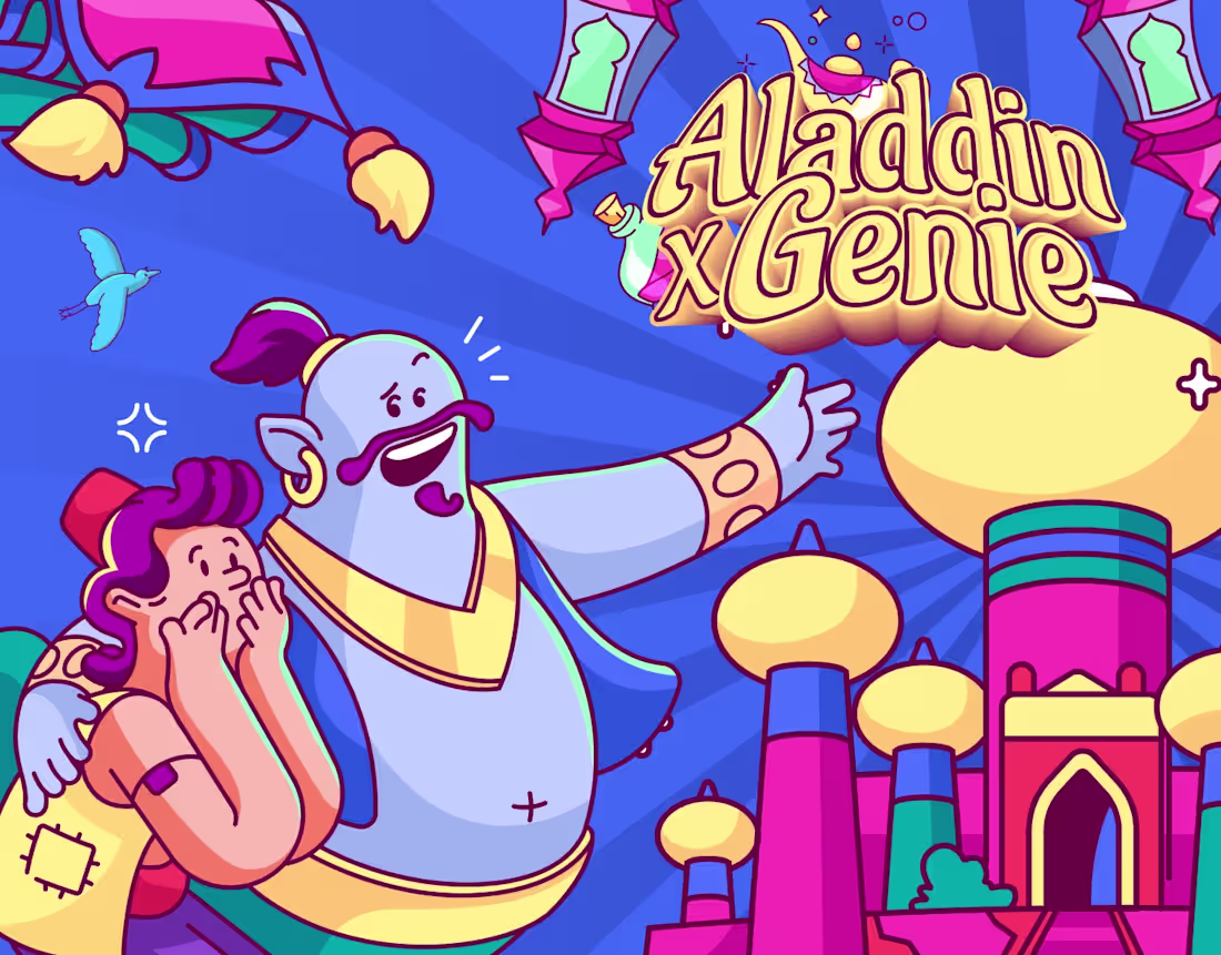 Cover image for Aladdin & Genie | Orbix Studio | Illustration