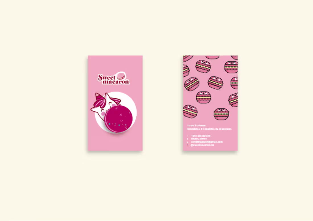 Cover image for Carte visite d’un marque de macaron