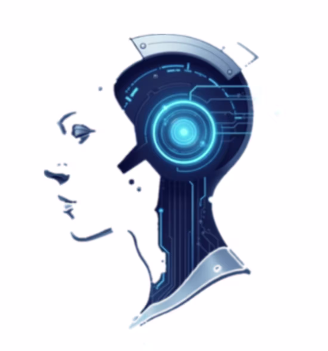 Cover image for A modern robotics-themed logo with a futuristic look, clean ...