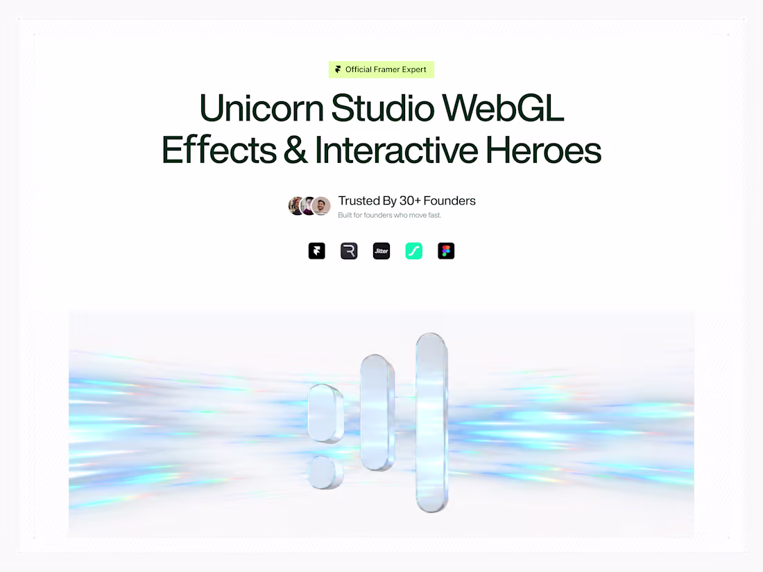 Cover image for Unicorn Studio WebGL Effects & Interactive Heroes