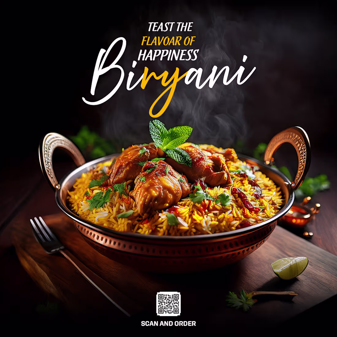 Cover image for  Biryani Social Media Poster Design .