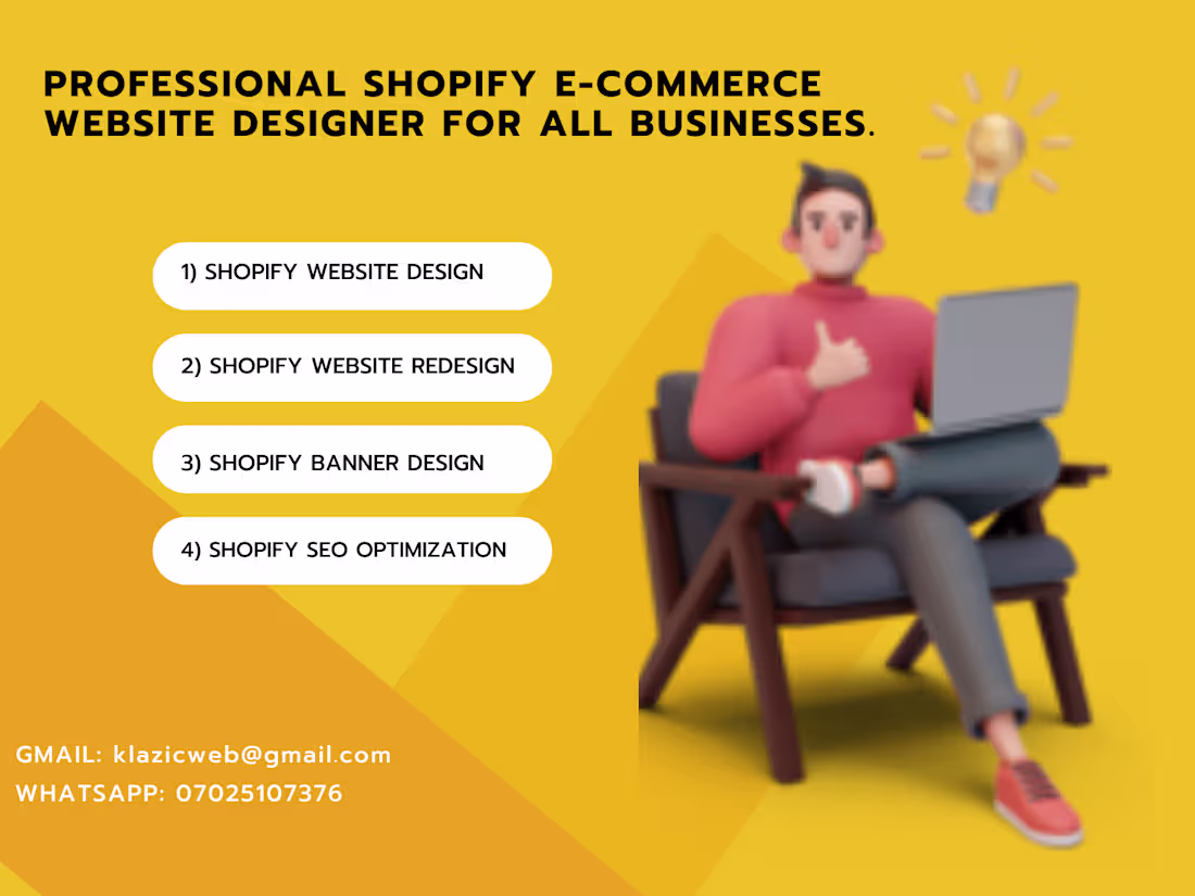 Cover image for E-commerce Shopify website design any kind of businesses.