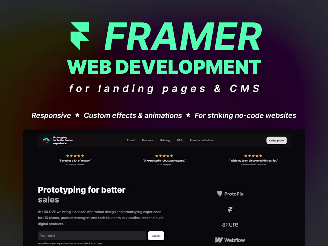 Cover image for Classic website design and development / Framer