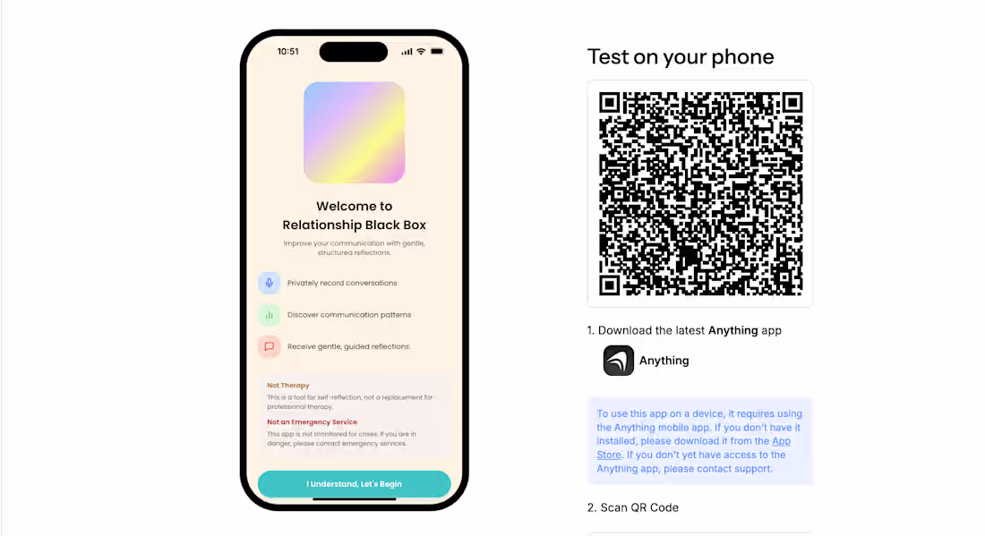 Cover image for Black Box is a mobile app that helps couples understand thei...