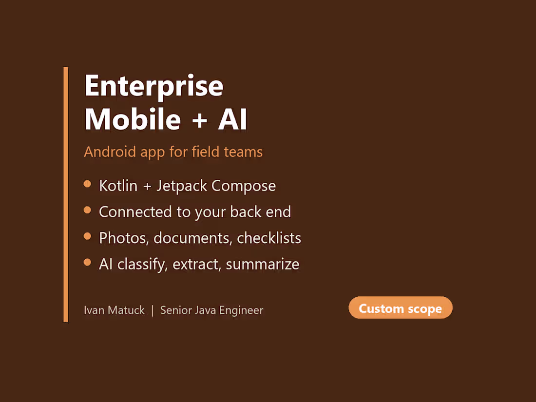 Cover image for Enterprise Mobile + AI