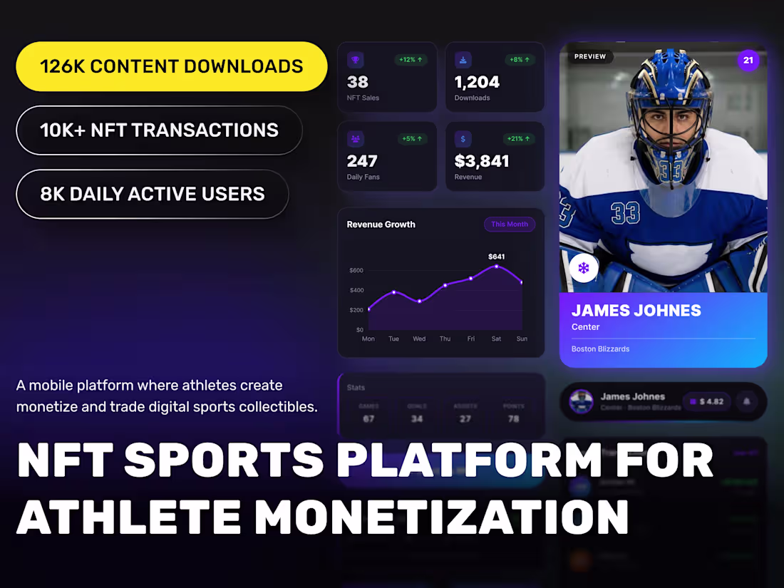 Cover image for 🏒 NFT Sports Platform for Athlete Monetization