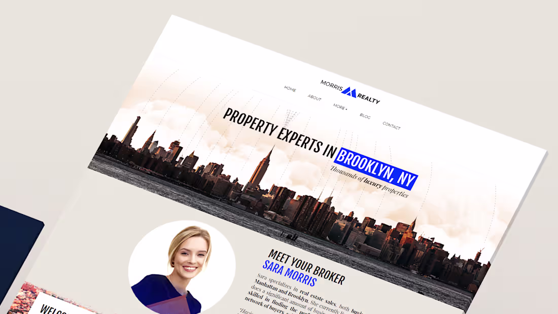 Cover image for MORRIS REALTY  |  CI, WEB DESIGN & DEVELOPMENT