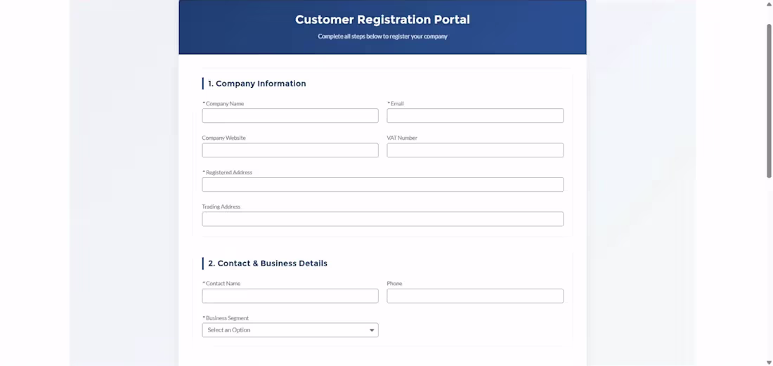 Cover image for B2B Onboarding Portal – Salesforce Experience Cloud